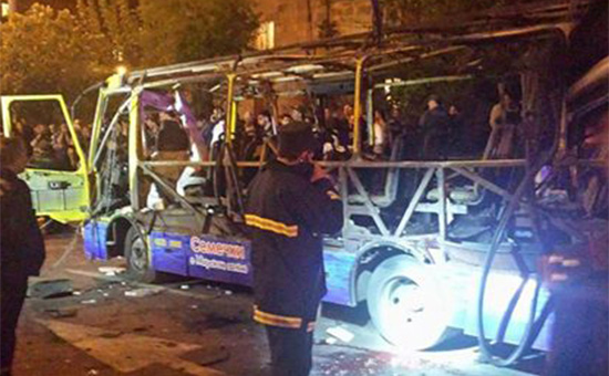 В Ереване произошел взрыв в автобусе